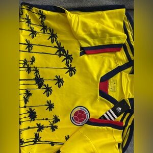 Adidas Yellow Jersey with Palm Tree Graphic